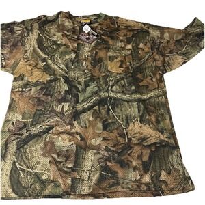 Sasquatch Camo Shirt Mens 2XL Advantage Timber Mesh Pocket Hunting Tee Outdoor